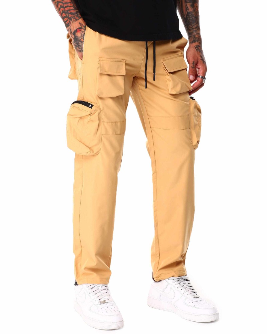 Men Reason Cargo Pants | Bondage Cotton Twill Utility Jogger Tan