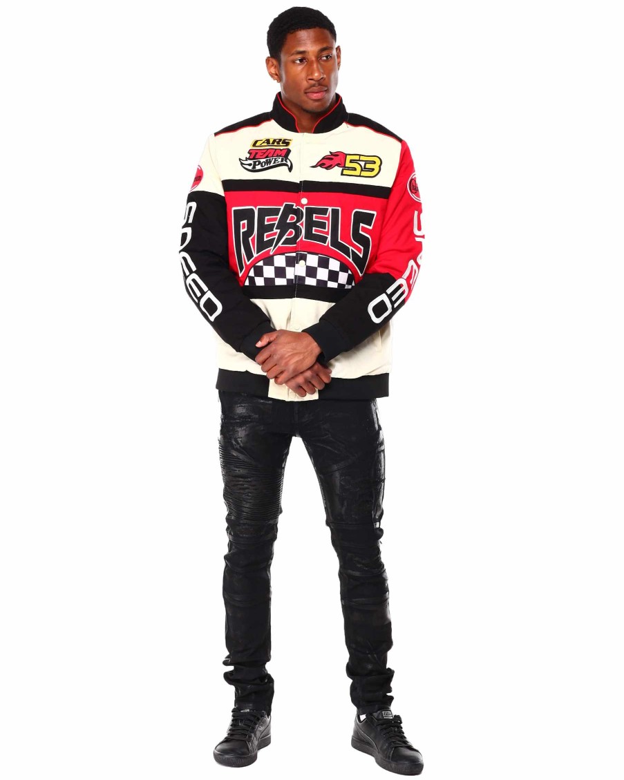 Men Rebel Light Jackets | Rebels Twill Racing Jacket Cream