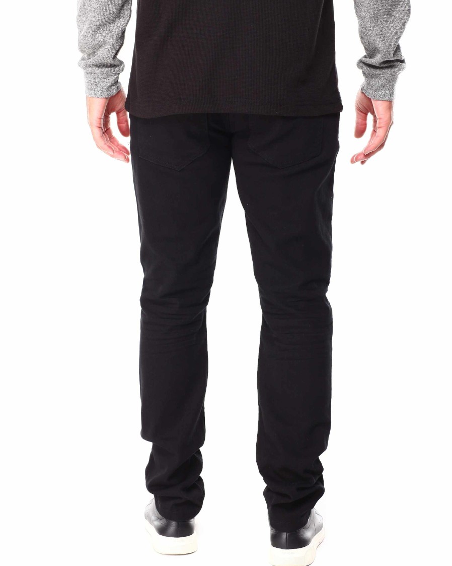 Men Rebel Minds Cargo Pants | Slim Fit Twill Pants Black