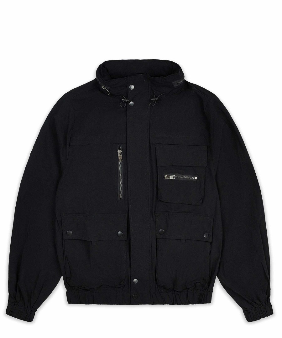 Men Reason Light Jackets | Utility Stretch Nylon Jacket Black