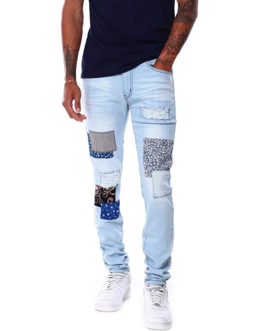 Men Reason Cargo Pants | Highbrook Denim Jean Blue