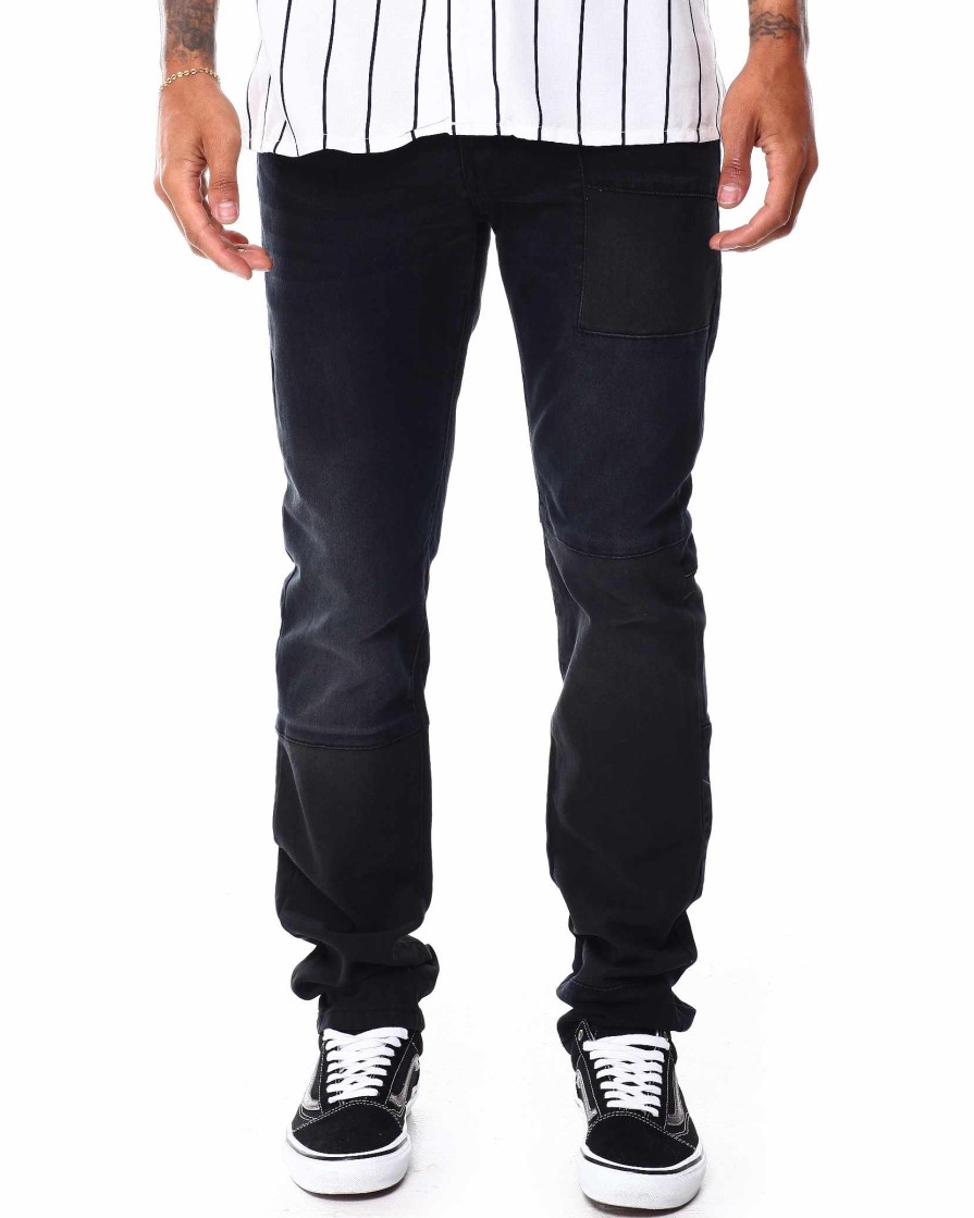 Men Reason Cargo Pants | Charleston Denim Jean Black