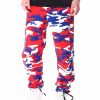 Men Rothco Cargo Pants | Rothco Color Camo Tactical Bdu Pants Red Blue Camo