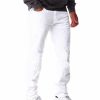 Men Rocawear Jeans | Rip & Repair Slim Fit Tapered Jean White