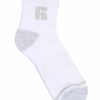 Men Russell Athletics Accessories | 6Pk Jones Qtr Crew Socks White