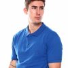 Men Rocawear Polos | S/S Contrast Color Trim Polo Shirt Blue