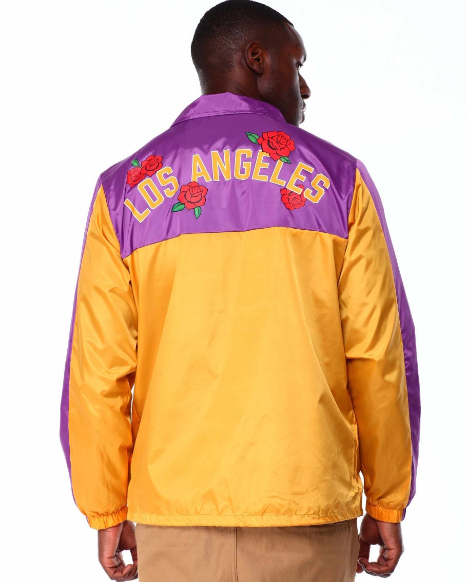 Men Reason Light Jackets | Los Angeles Coaches Jacket Yellow