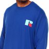 Men Russell Athletics Big & Tall | Long Sleeve Screen T-Shirt Royal