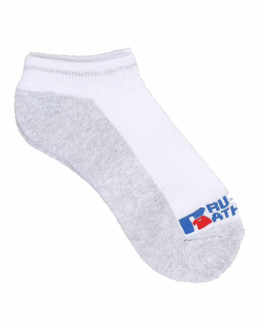 Men Russell Athletics Accessories | 6Pk Cooper No Show Socks White