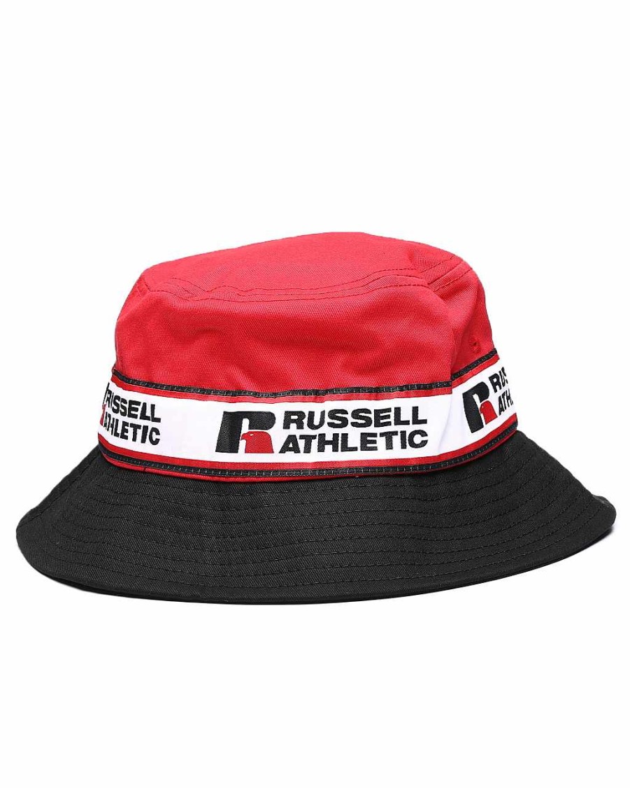 Women Russell Athletics Accessories | Taping Bucket Hat Black/Red