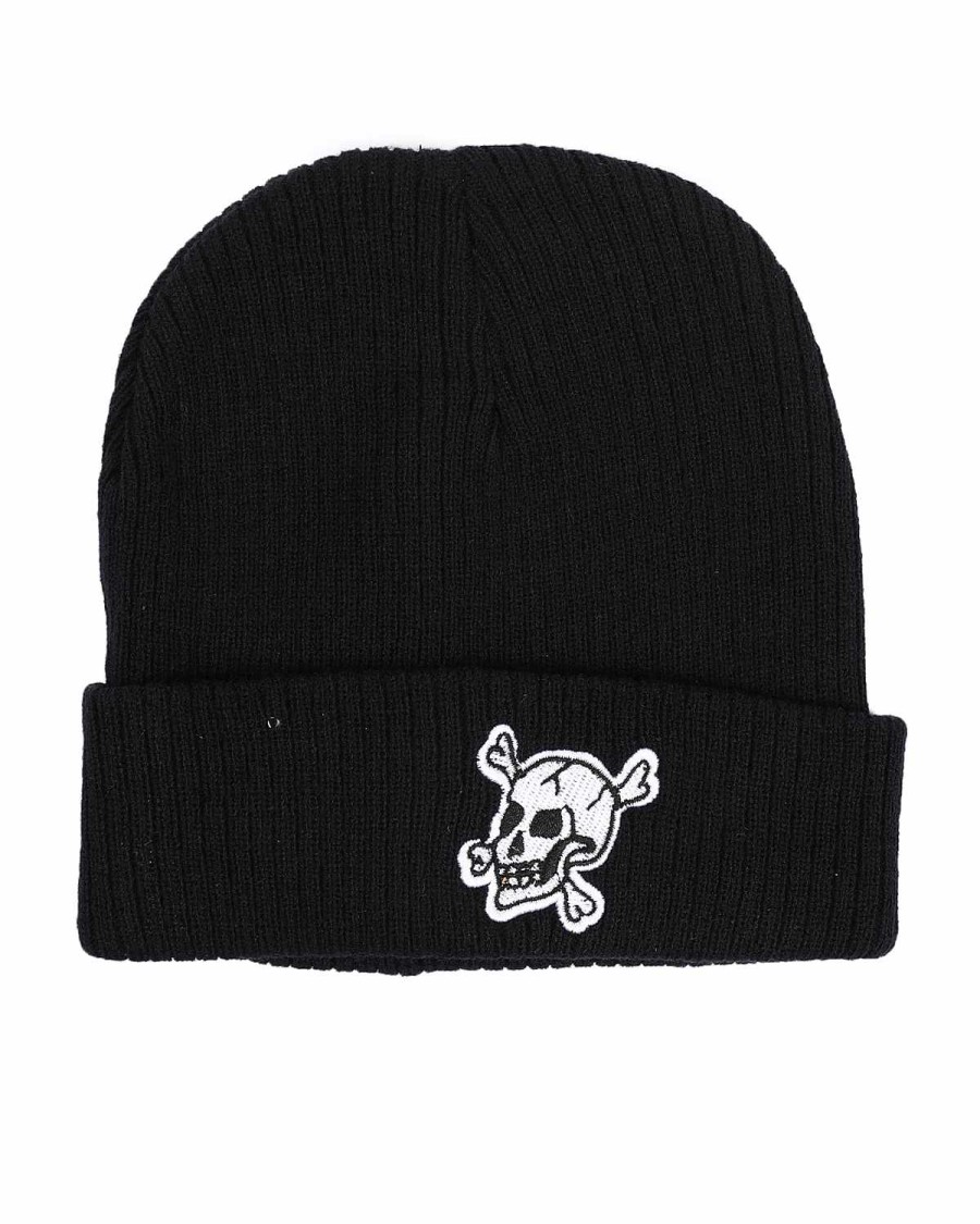 Women Reason Hats | Crossbones Beanie Black