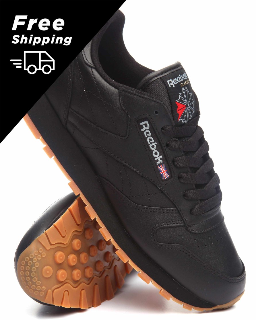 Men Reebok Sneakers | Classic Leather Gumsole Sneakers Black