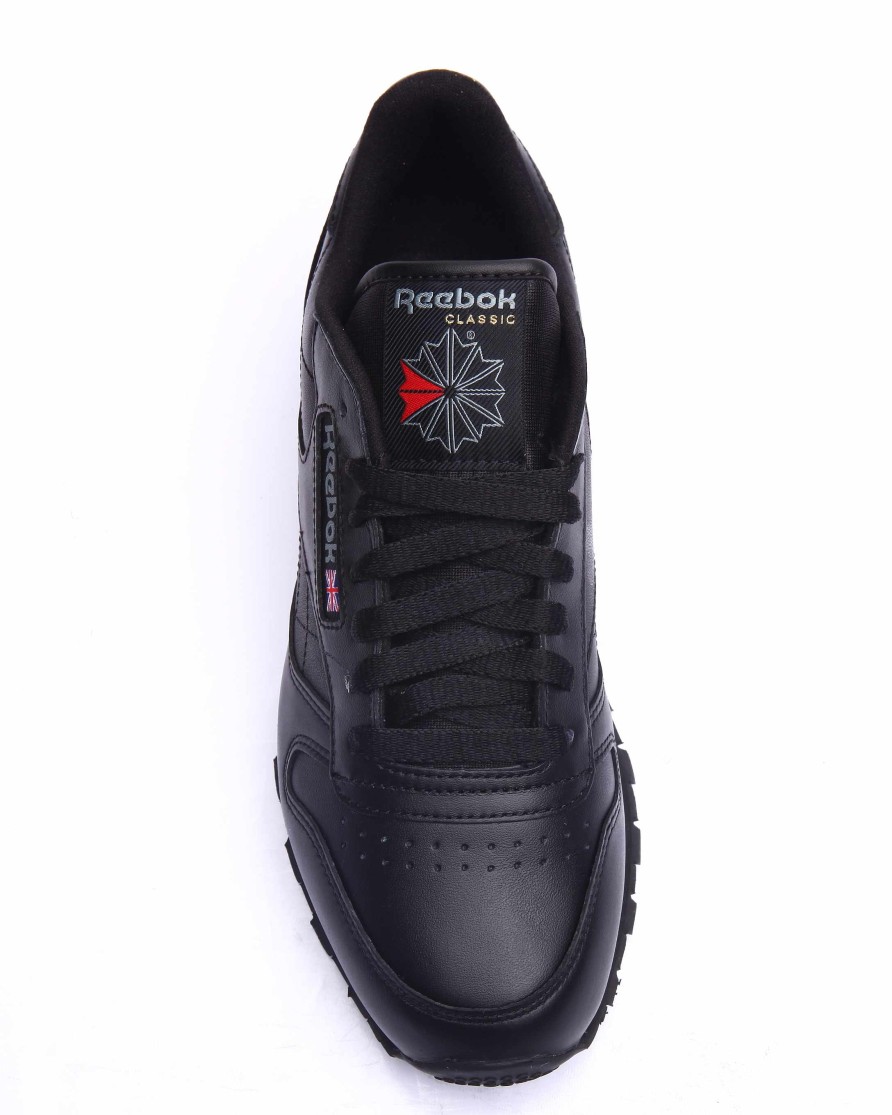 Men Reebok Big & Tall | Classic Leather Sneakers Black