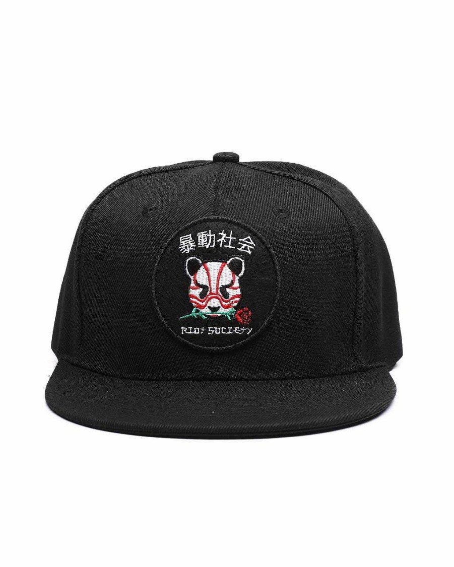 Men RIOT SOCIETY | Red Panda Snapback Hat Black