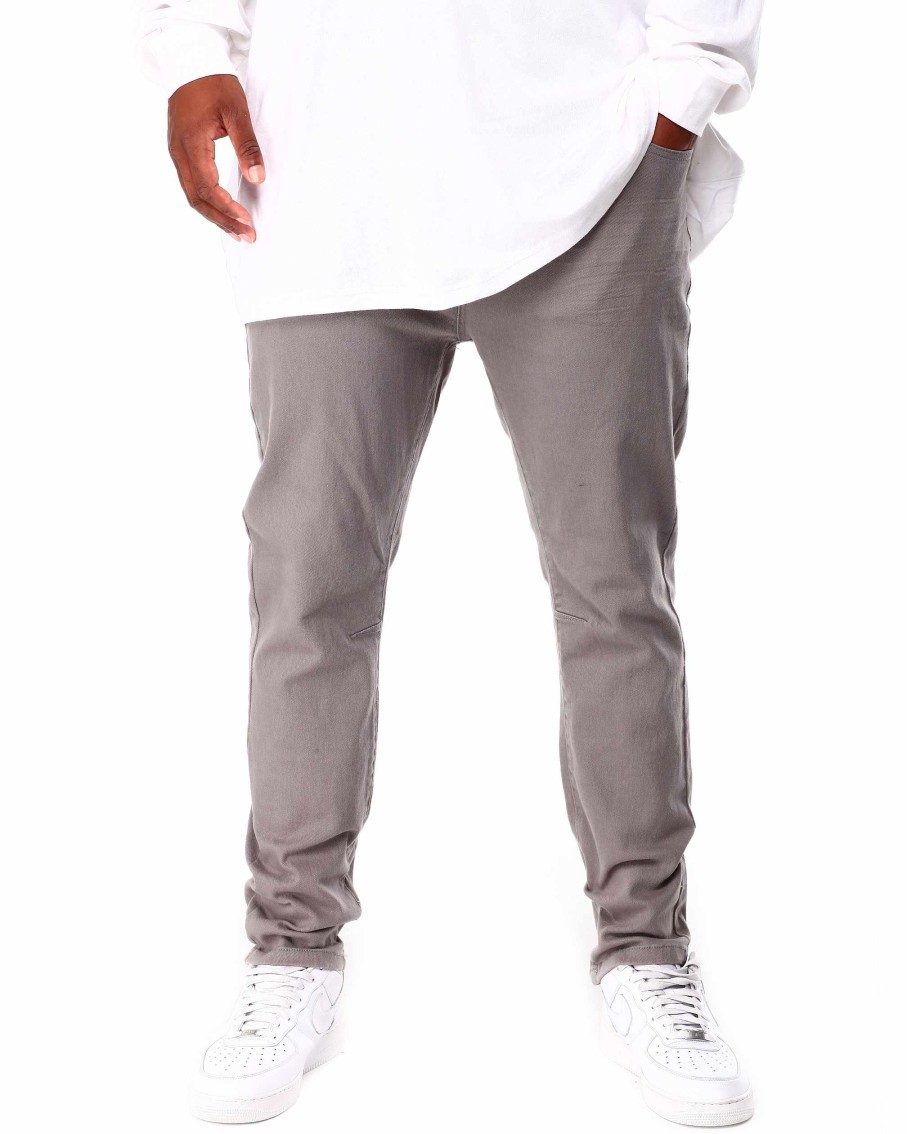 Big Tall Rebel Minds Jeans | Slim Fit Color Twill Pants Grey