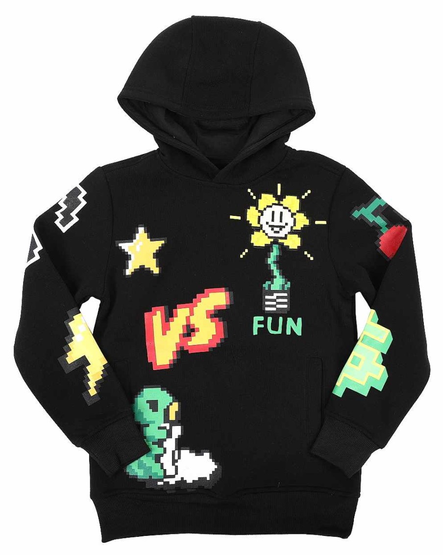 Boys Rebel Minds Hoodies | Fun Forever Graphic Pullover Hoodie Black