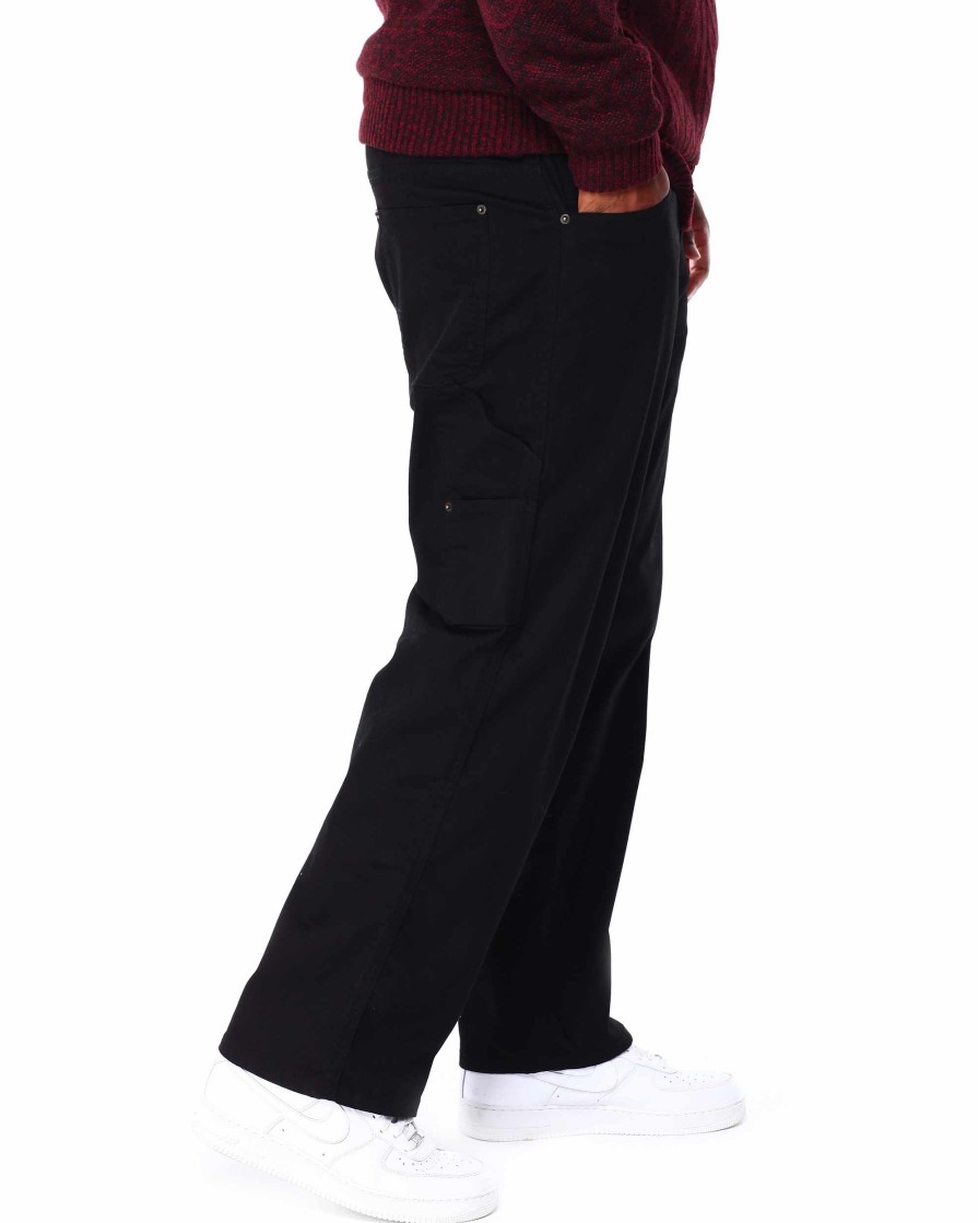 Big Tall Rebel Minds Pants | Relaxed Fit Twill Carpenter Pant Black