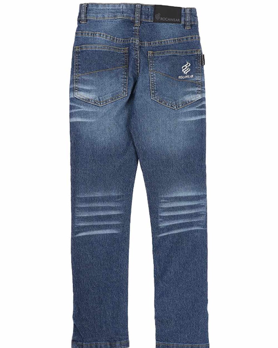 Boys Rocawear Jeans | Washed Stretch Jeans Dark Blue