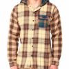 Men Reason Button Downs | World Is Yours Hooded Flannel Shirt Rust