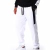 Men Rocawear Cargo Pants | Cut & Sew Fleece Jogger White