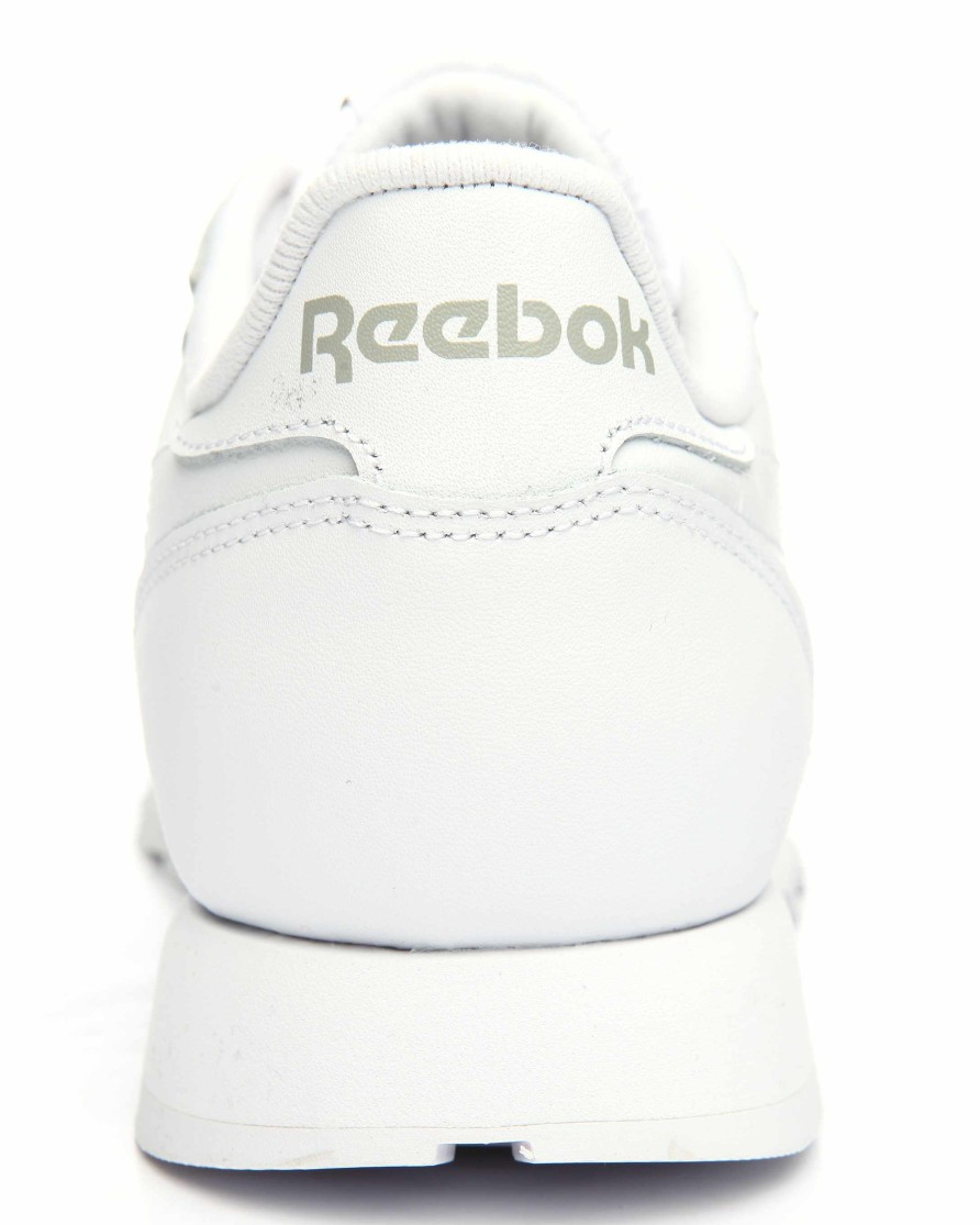 Men Reebok Big & Tall | Classic Leather Sneakers White