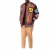 Men Reason Light Jackets | Dodge Born Wild Racing Nylon Bomber Jacket Brown