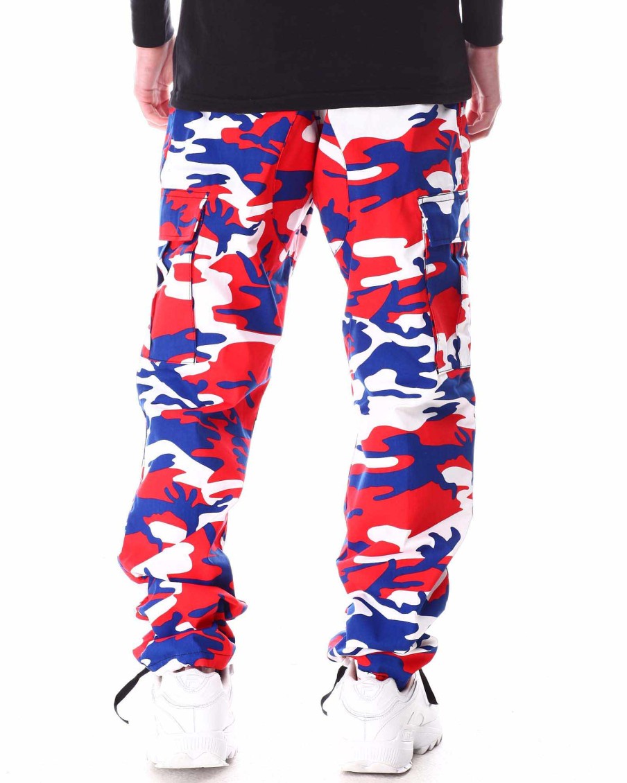 Men Rothco Big & Tall | Rothco Color Camo Tactical Bdu Pants Red Blue Camo