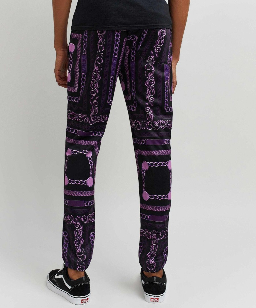 Men Reason Cargo Pants | Chain Link Joggers Purple