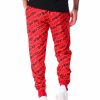 Men Rocawear Cargo Pants | All Over Print Jogger Pants Red