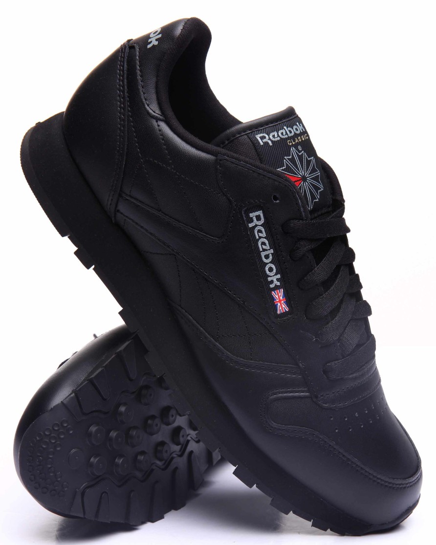 Men Reebok Sneakers | Classic Leather Sneakers Black