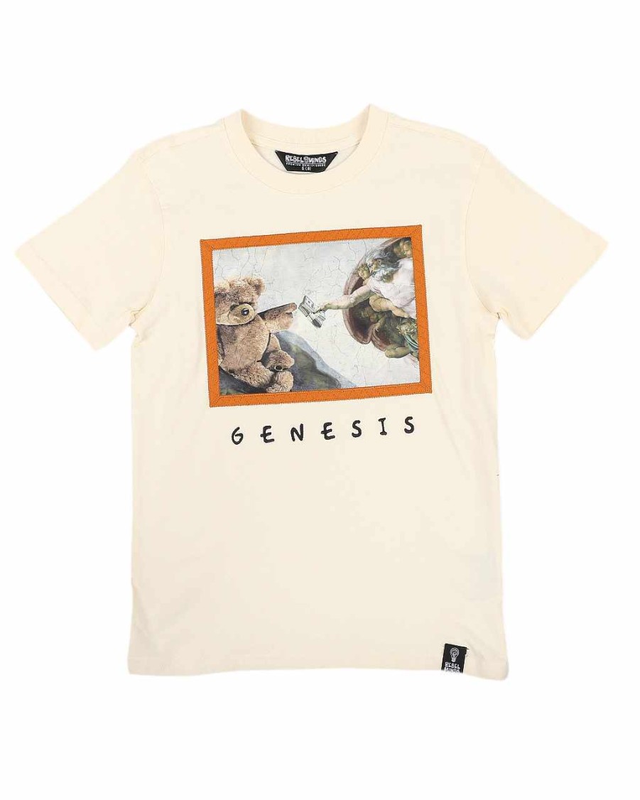 Boys Rebel Minds Tees | Teddy Bear Genesis Tee Cream