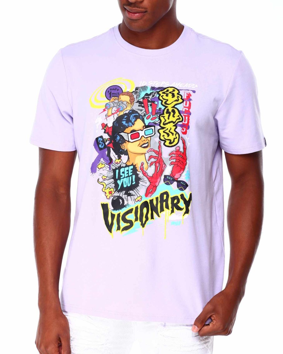 Men Rise As One Tees | Visionary T-Shirt Purple