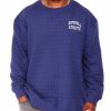 Men Russell Athletics Big & Tall | Quilted Crewneck With Embroidered Logo Blue