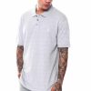 Men Rocawear Polos | S/S Contrast Color Trim Pique Polo Shirt Heather Grey