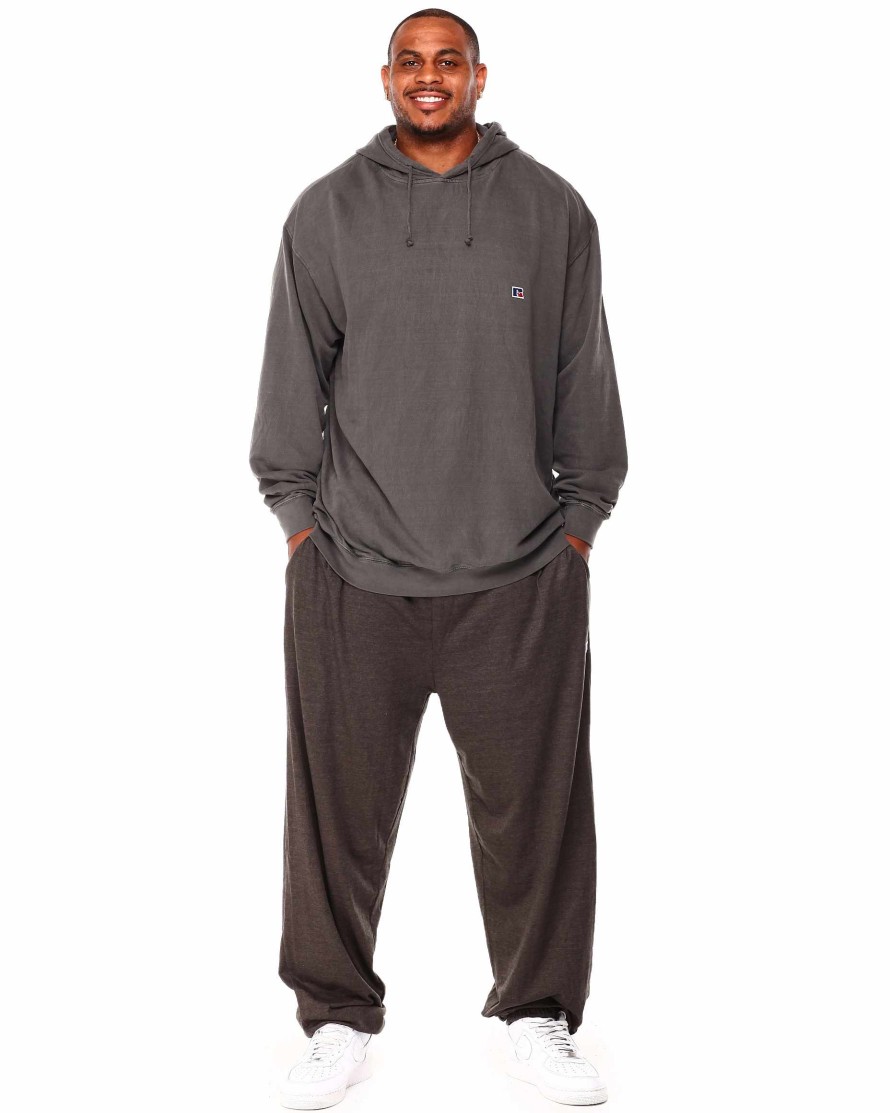 Men Russell Athletics Big & Tall | French Terry Pullover Hoodie Charcoal