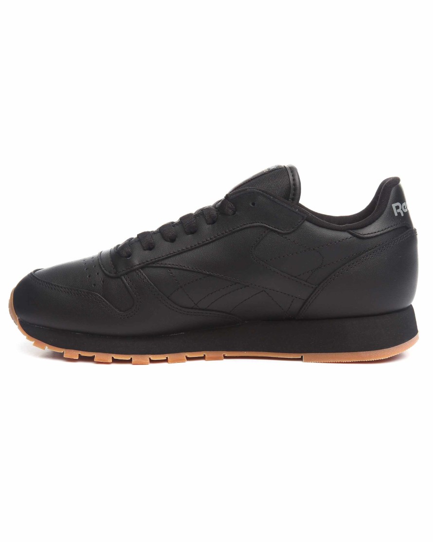 Men Reebok Big & Tall | Classic Leather Gumsole Sneakers Black