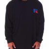 Men Russell Athletics Big & Tall | Long Sleeve Screen T-Shirt Black