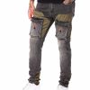 Men RUNAWAY LOS ANGELES Cargo Pants | Chapo Cargos Jeans Jet Black