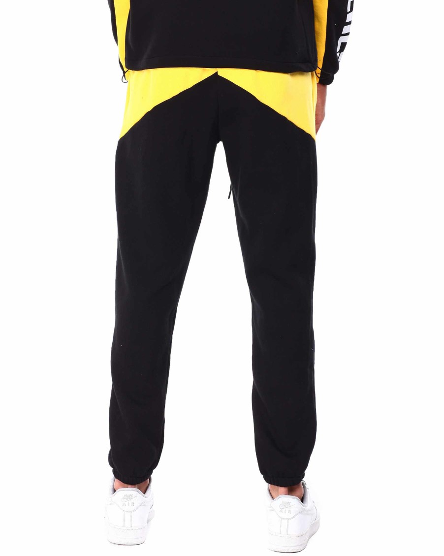 Men Rebel Sweatpants | Fleece Racing Sweat Pants Gold