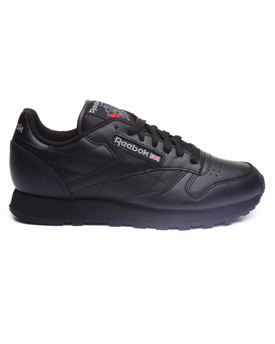 Men Reebok Big & Tall | Classic Leather Sneakers Black