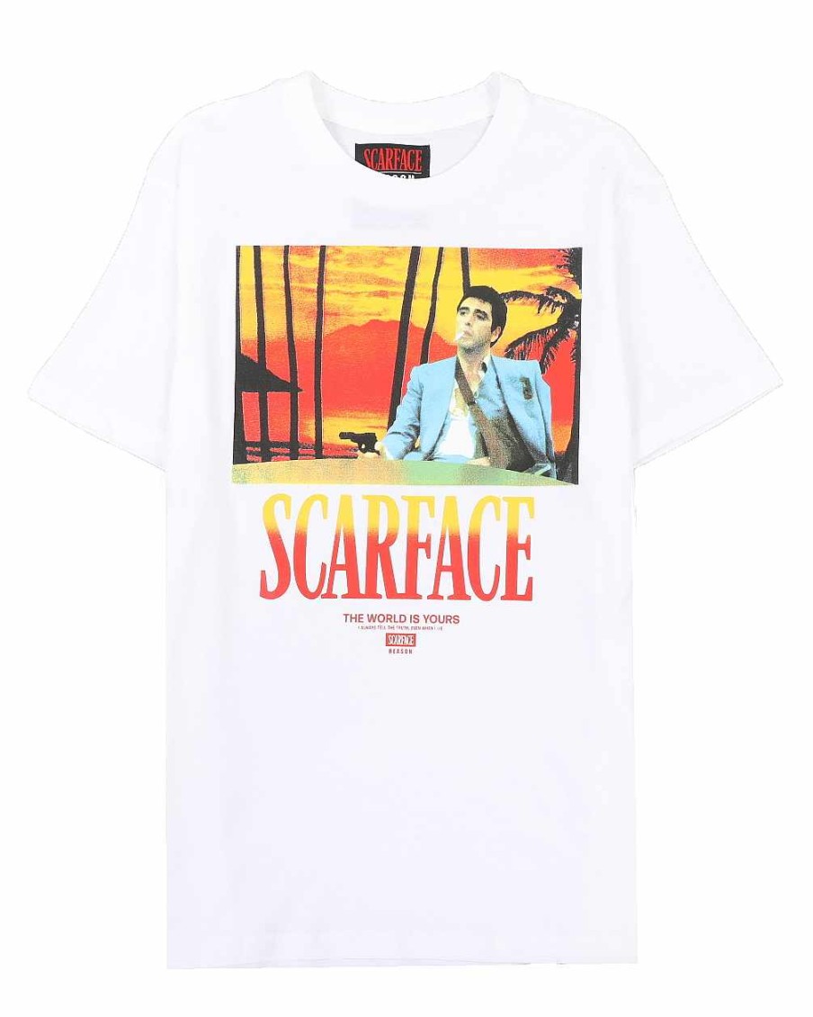 Men Reason Tees | Scarface World Is Yours Tee White