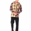 Men Reason Button Downs | Scorpion Hooded Flannel Shirt Brown