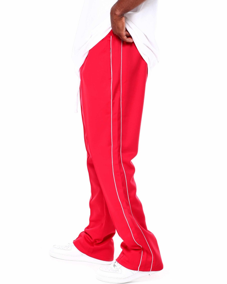 Big Tall Rebel Minds Pants | Track Stacked Fit Pants Red