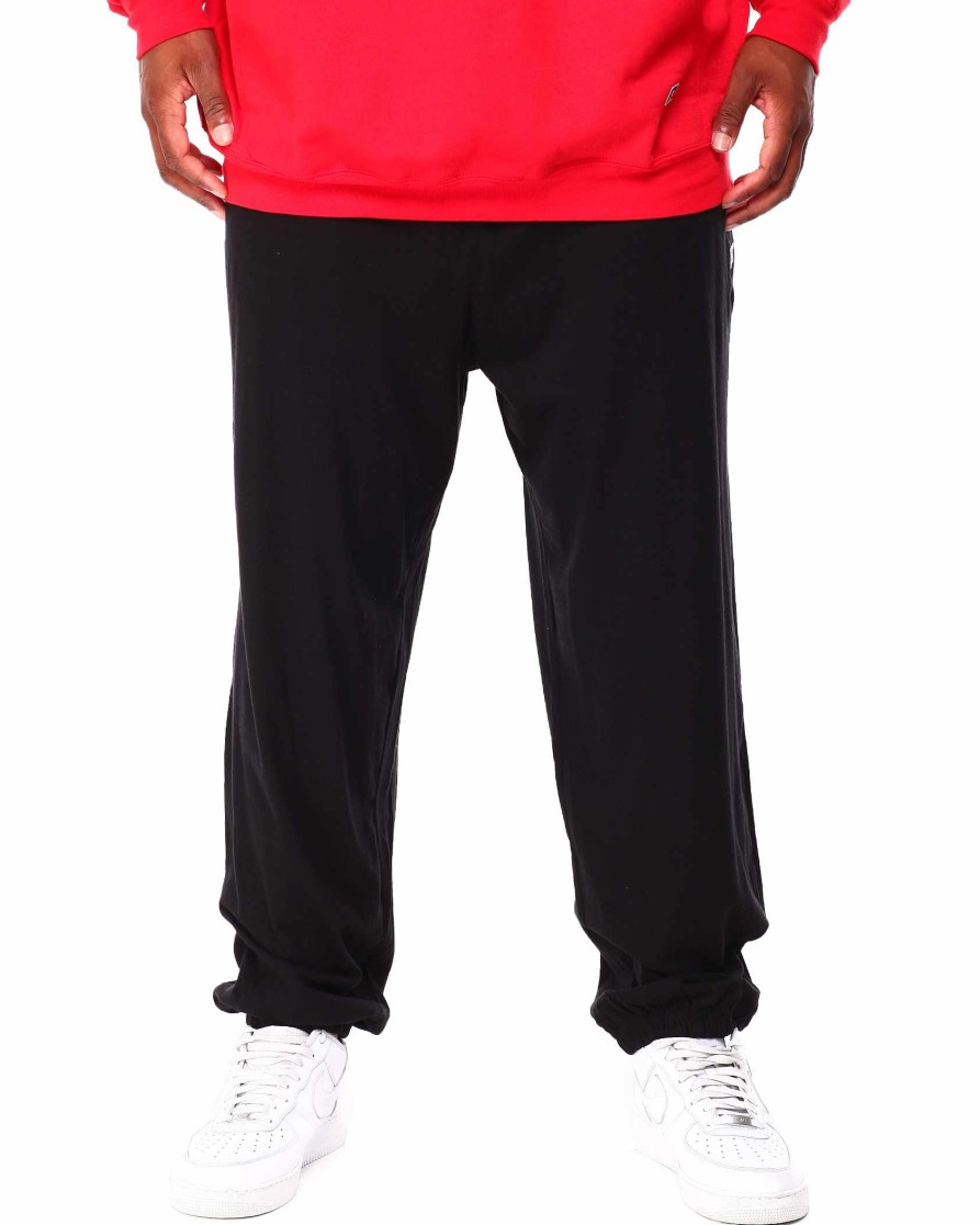 Men Russell Athletics Cargo Pants | 2 Pocket Jersey Pant Black