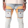 Men RUNAWAY LOS ANGELES Cargo Pants | Chapo Cargos Jeans Light Blue