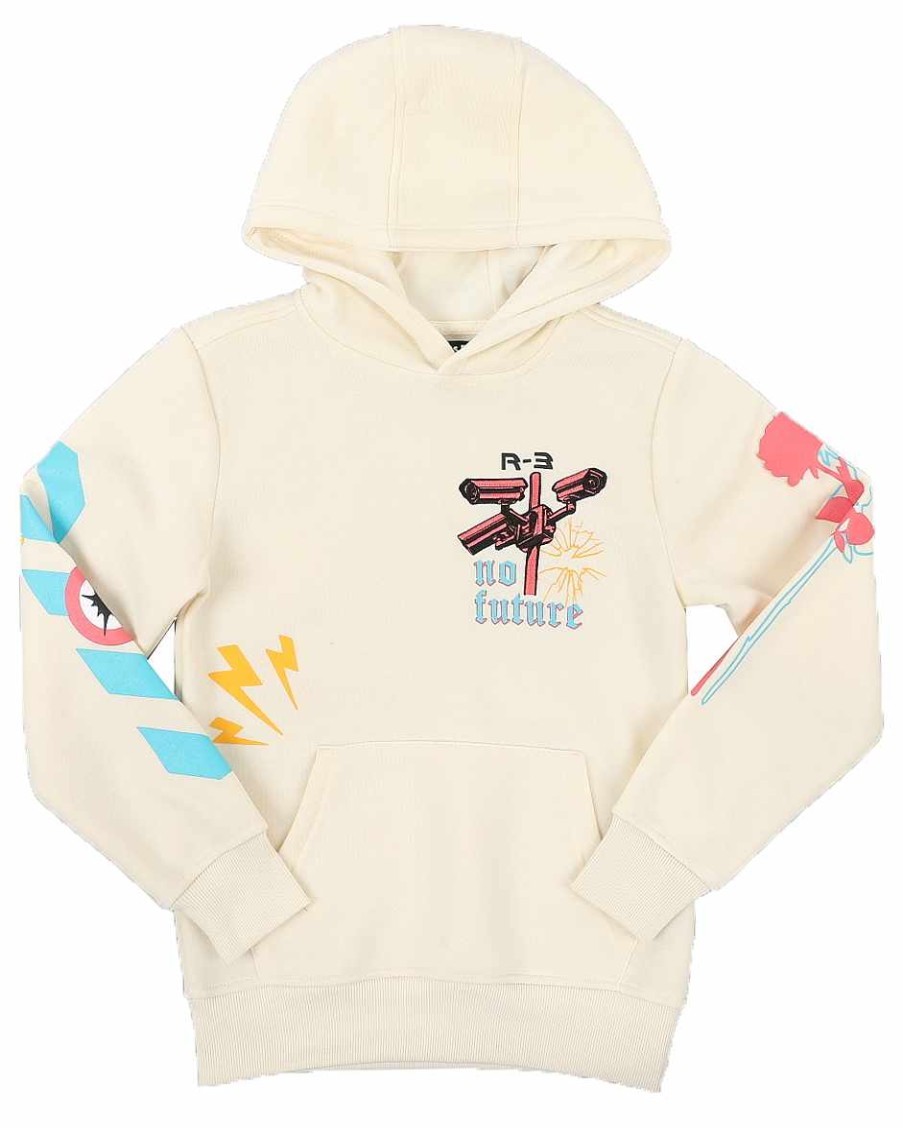 Boys Rebel Minds Hoodies | Revival Graphic Pullover Hoodie Cream