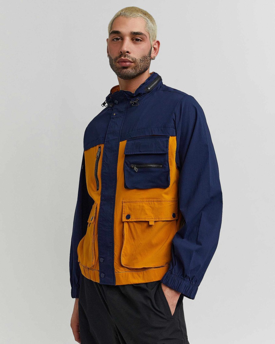 Men Reason Light Jackets | Utility Stretch Nylon Jacket Navy