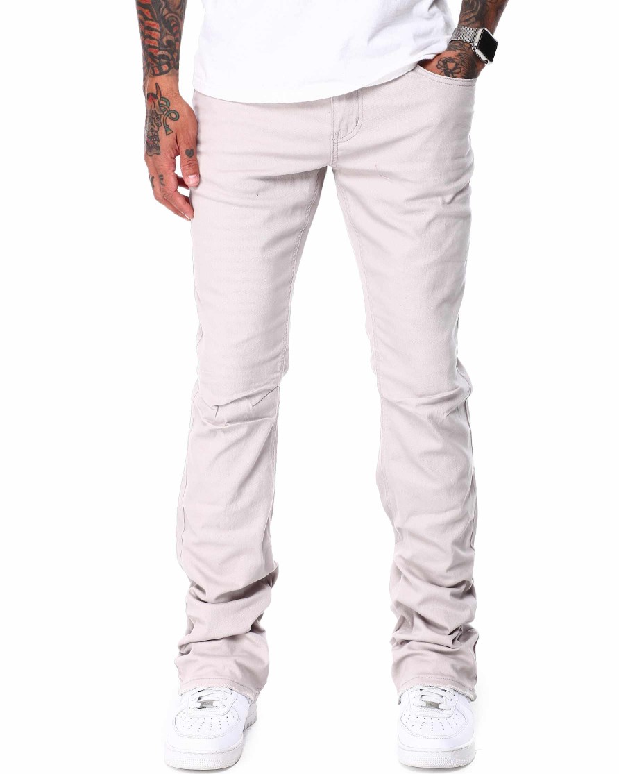 Men Rebel Minds Cargo Pants | Twill Stacked Jean Grey