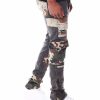 Men Reason Cargo Pants | Out Side Zip Jeans Black