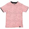 Boys Rocawear Tees | Printed Contrast V-Neck Tee Pink